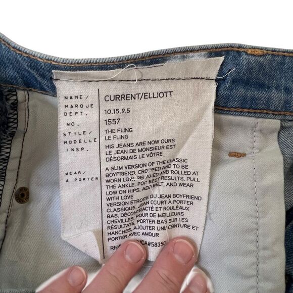 Current Elliott NWT the fling straight jeans 28 distressed - Picture 12 of 14